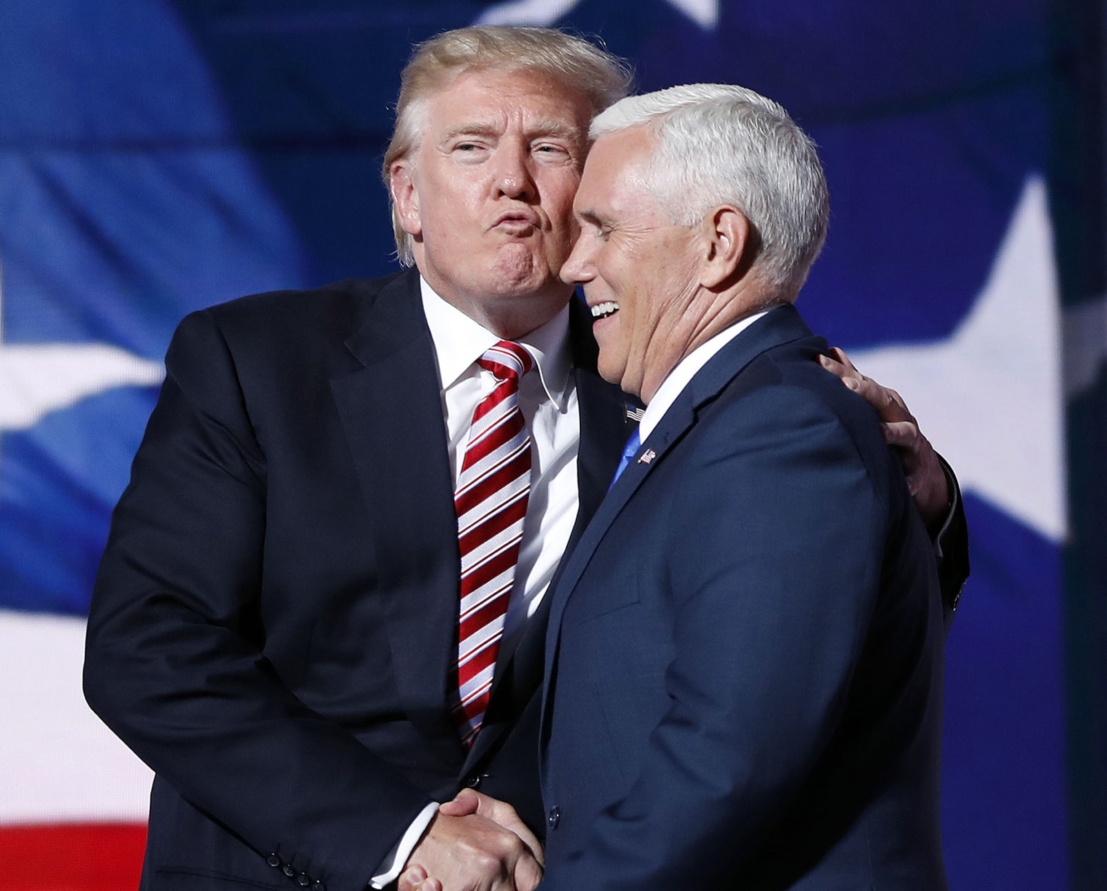 Mike Pence with Donald Trump, 2016